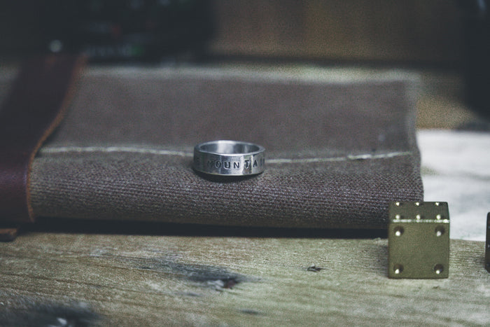 "The Mountains are Calling" Quote Ring
